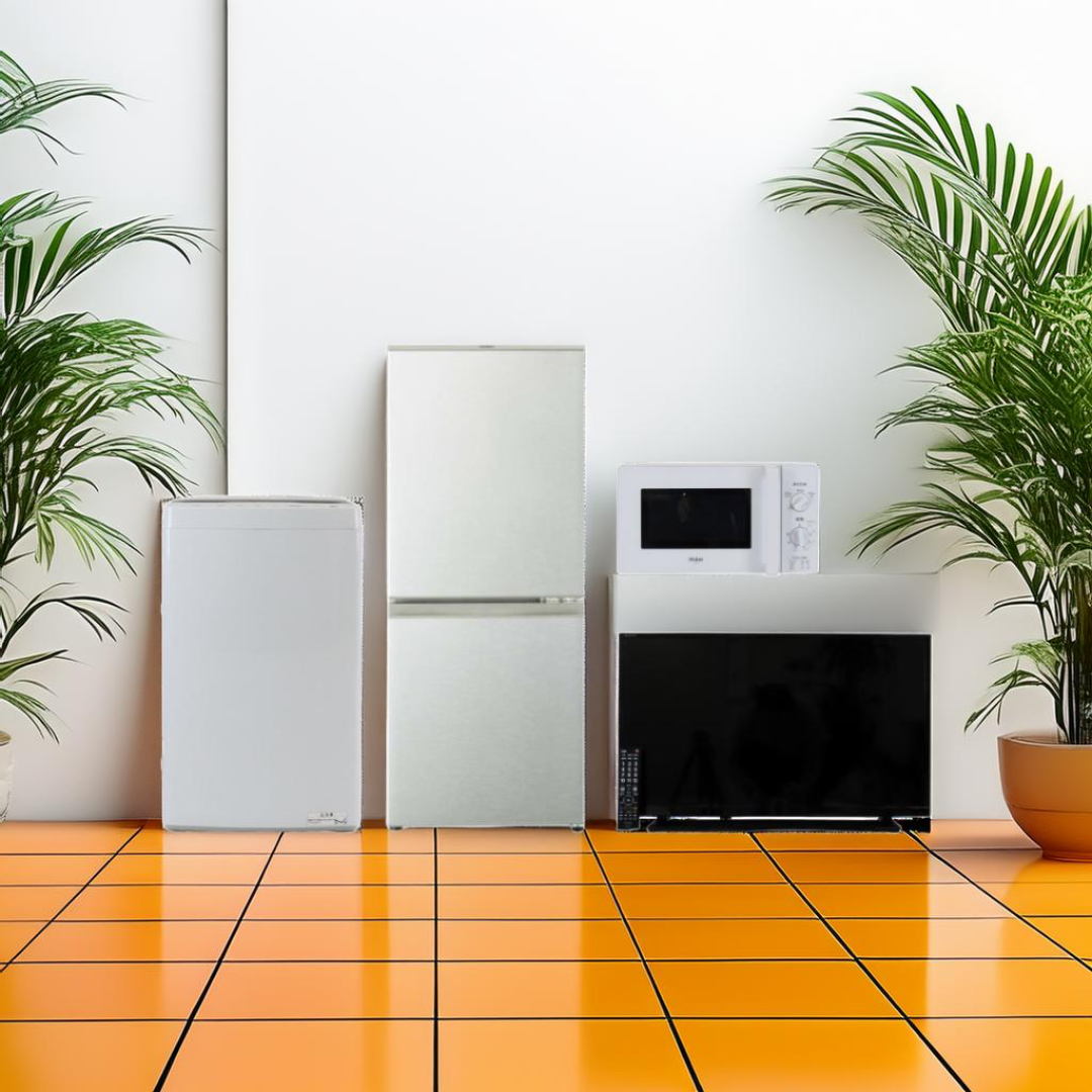 Re.Room家電4点セット（冷蔵庫125～135L ファン式・32インチテレビ）　レンタル