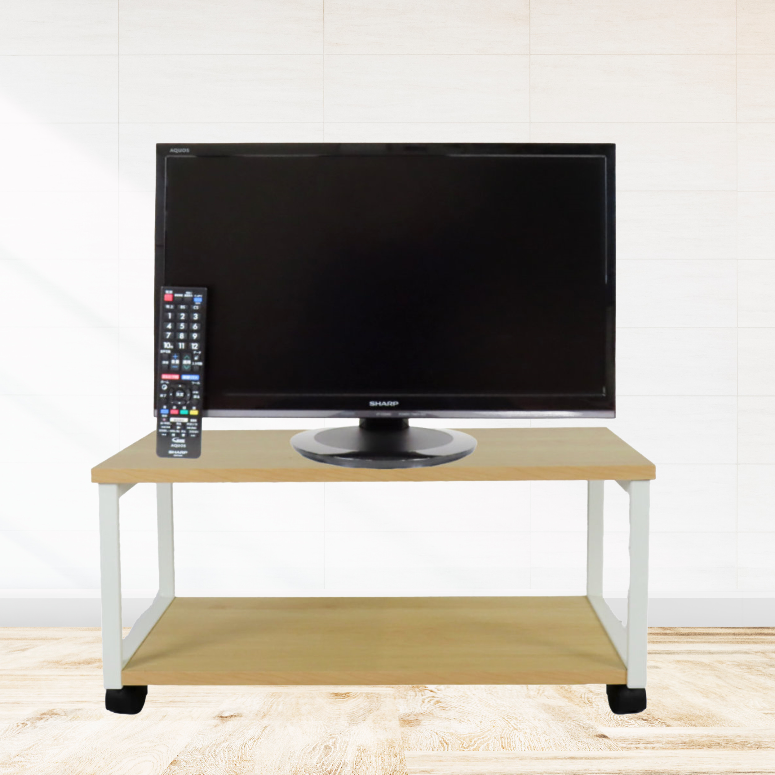 22インチ液晶テレビ(テレビ台ホワイト付)レンタル
