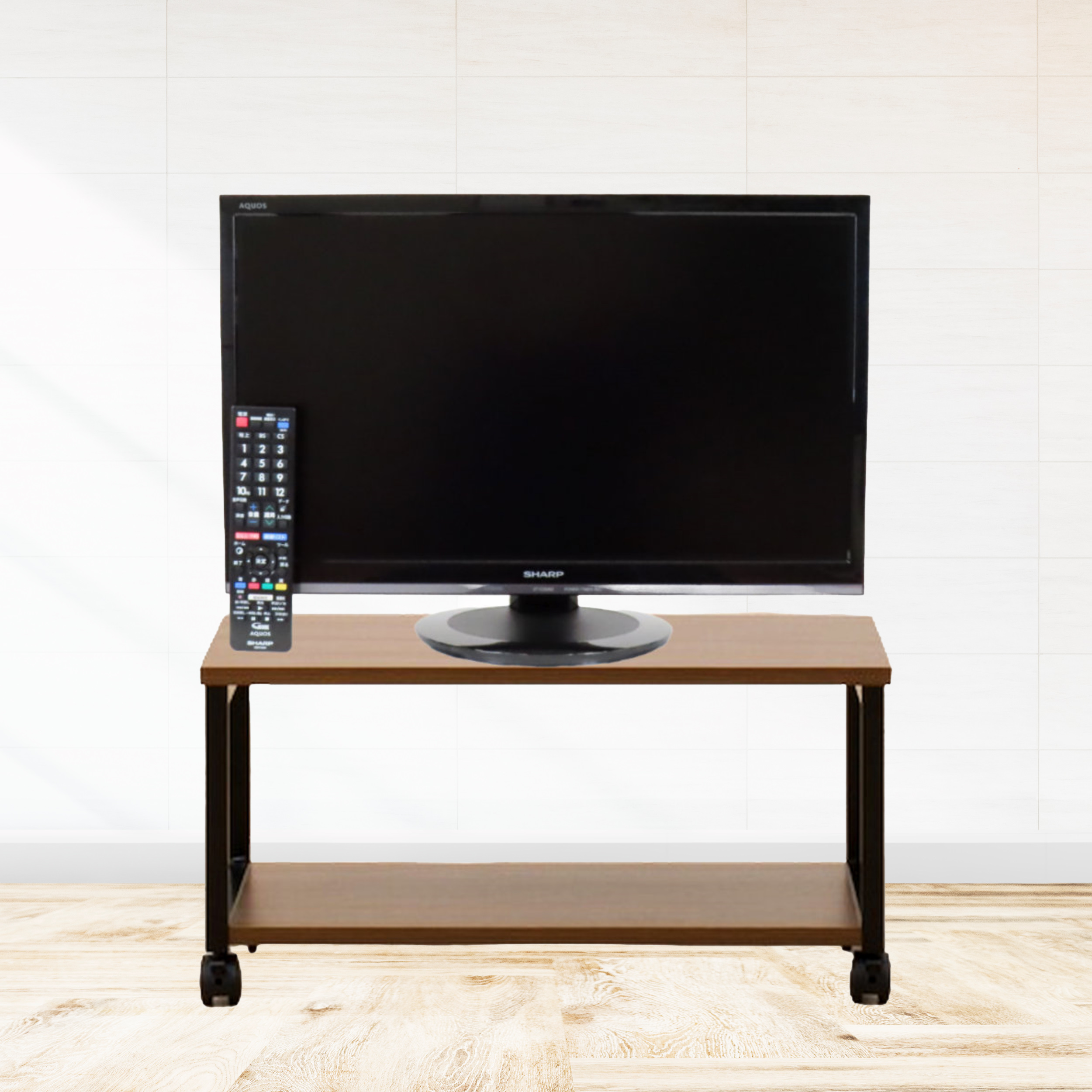 22インチ液晶テレビ(テレビ台ブラック付)レンタル